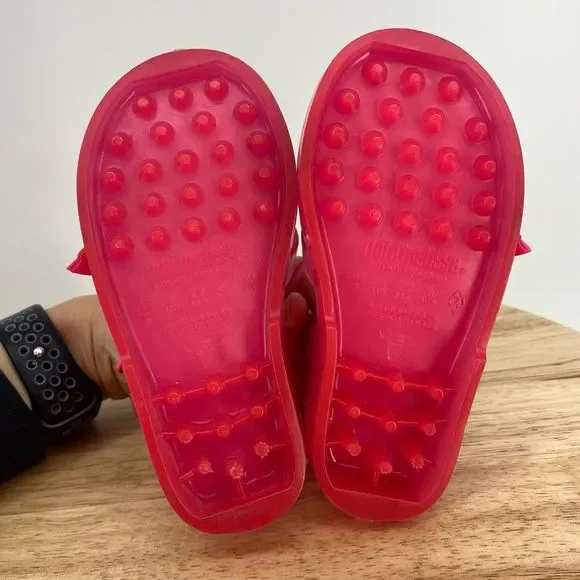 NWT Mini Melissa Possession II Jelly Sandal in Pink Happy Toddler Size 8 - Picture 6 of 8